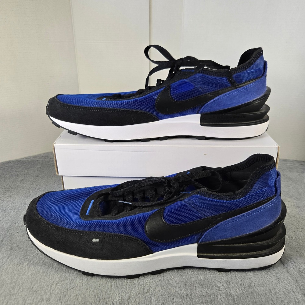 Nike Waffle One Hyper Royal Black Blue Sneakers DA7995-400‎ Mens 13